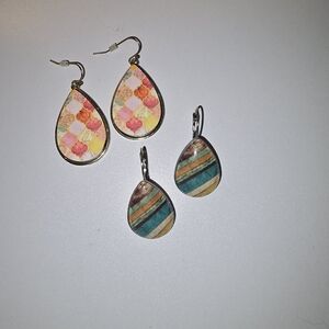 Colorful Teardrop Earrings Set
